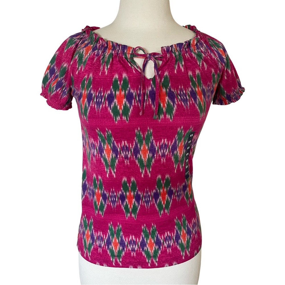 Chaps Multicolor Patterned Blouse